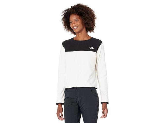 The North Face TKA Glacier Crew (Gardenia /TNF Black) Women's Clothing Product Image