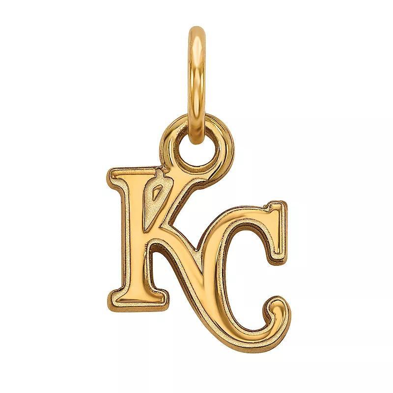 LogoArt 10k White Gold Kansas City Royals Mini Pendant, Womens 10k Whgold Product Image