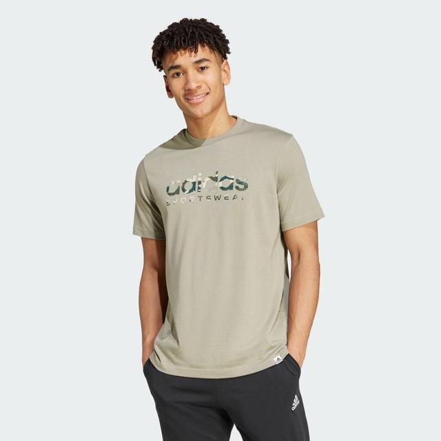 Adidas Men's Camo Linear Graphic T-Shirt Product Image