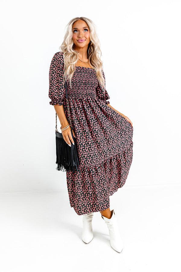 Sonoma Sways Smocked Midi Product Image