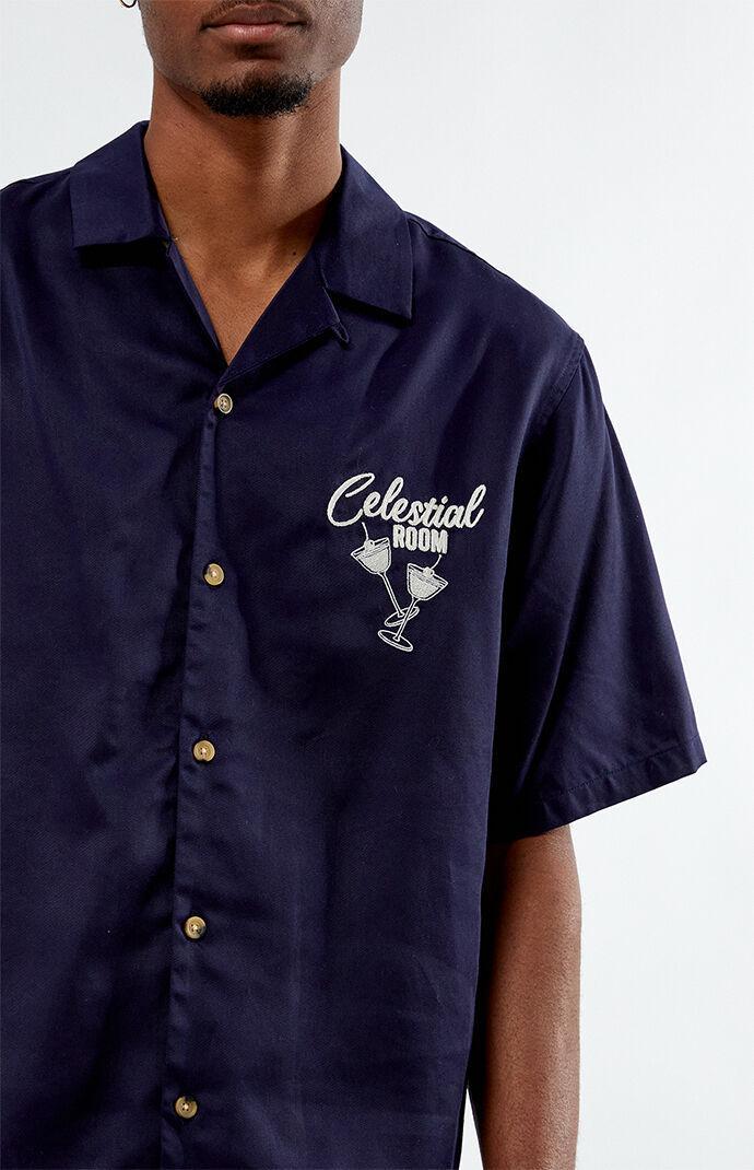 Men's Tencel Embroidered Oversized Camp Shirt Product Image