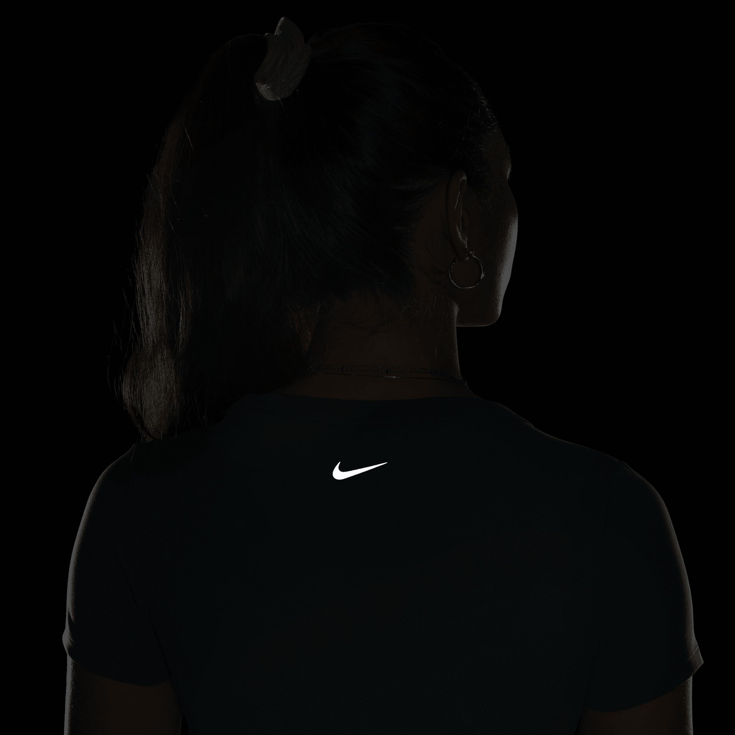 Nike Womens One Fitted Dri-FIT Short-Sleeve Cropped Top Product Image