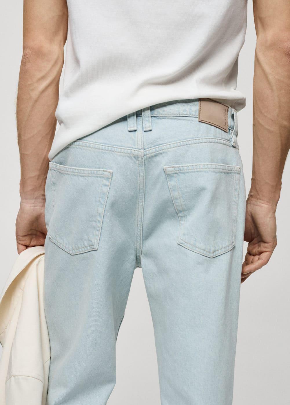 MANGO MAN - Relaxed fit washed effect jeans bleach blueMen Product Image