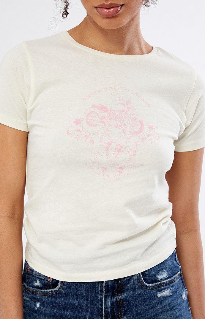 Golden Hour Womens Angel Racing Garage T-Shirt Product Image