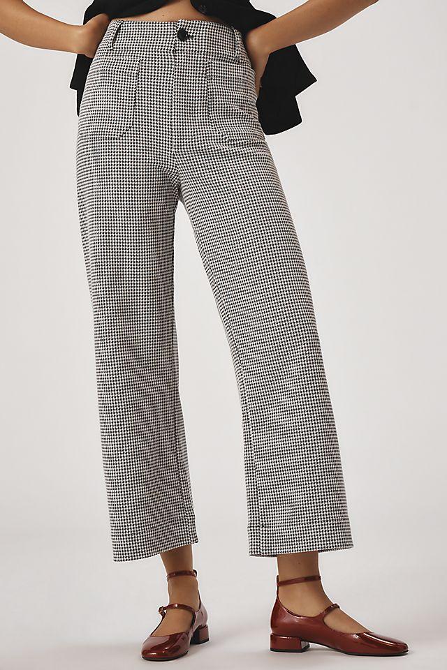 The Colette Cropped Wide-Leg Pants by Maeve: Houndstooth Edition Product Image