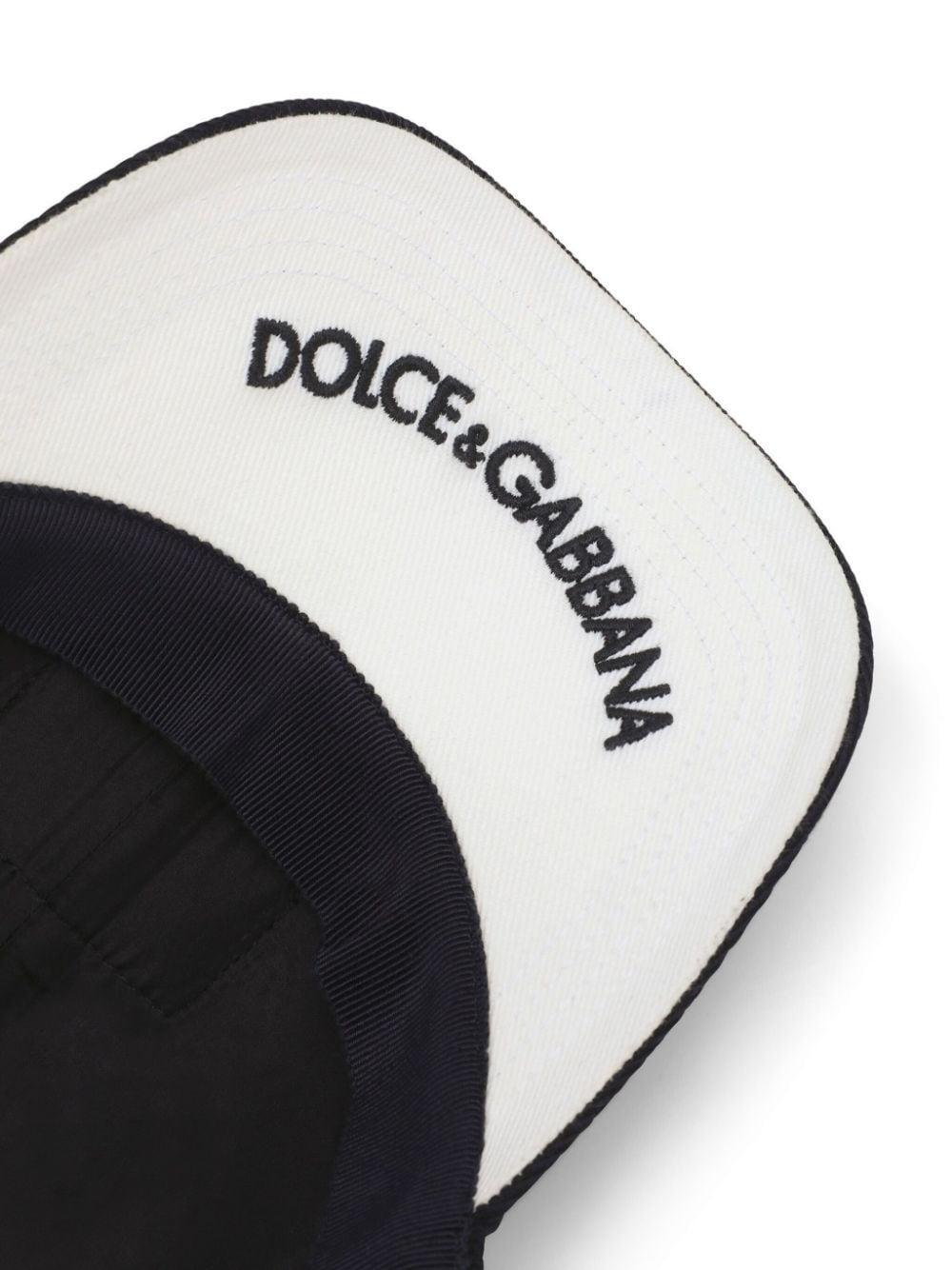 Logo-plaque Cotton Baseball Cap In Blue Product Image