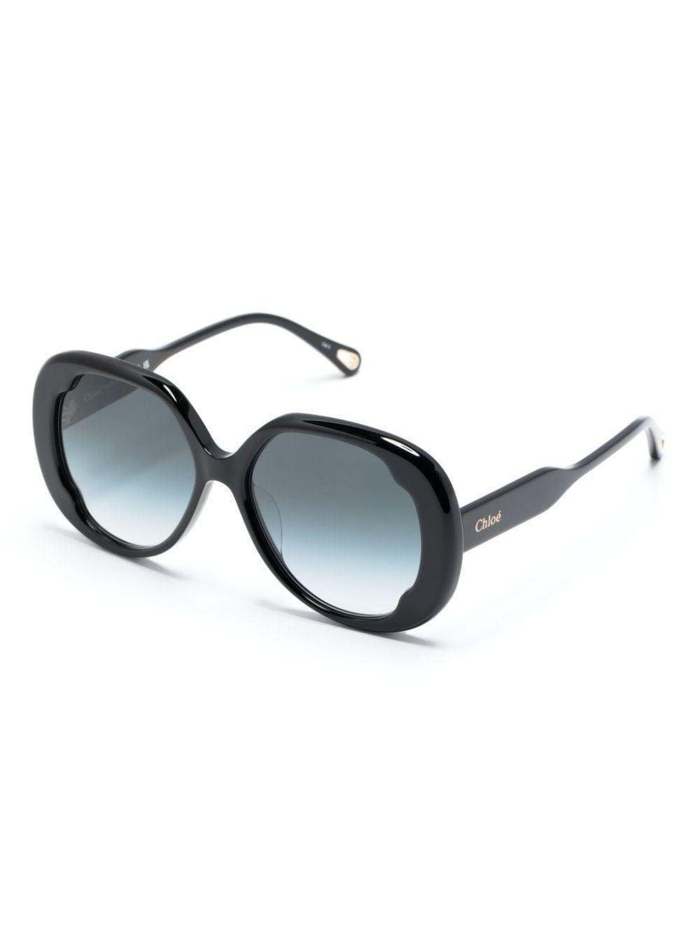 Sonnenbrille Mit Oversized-gestell In Black Product Image