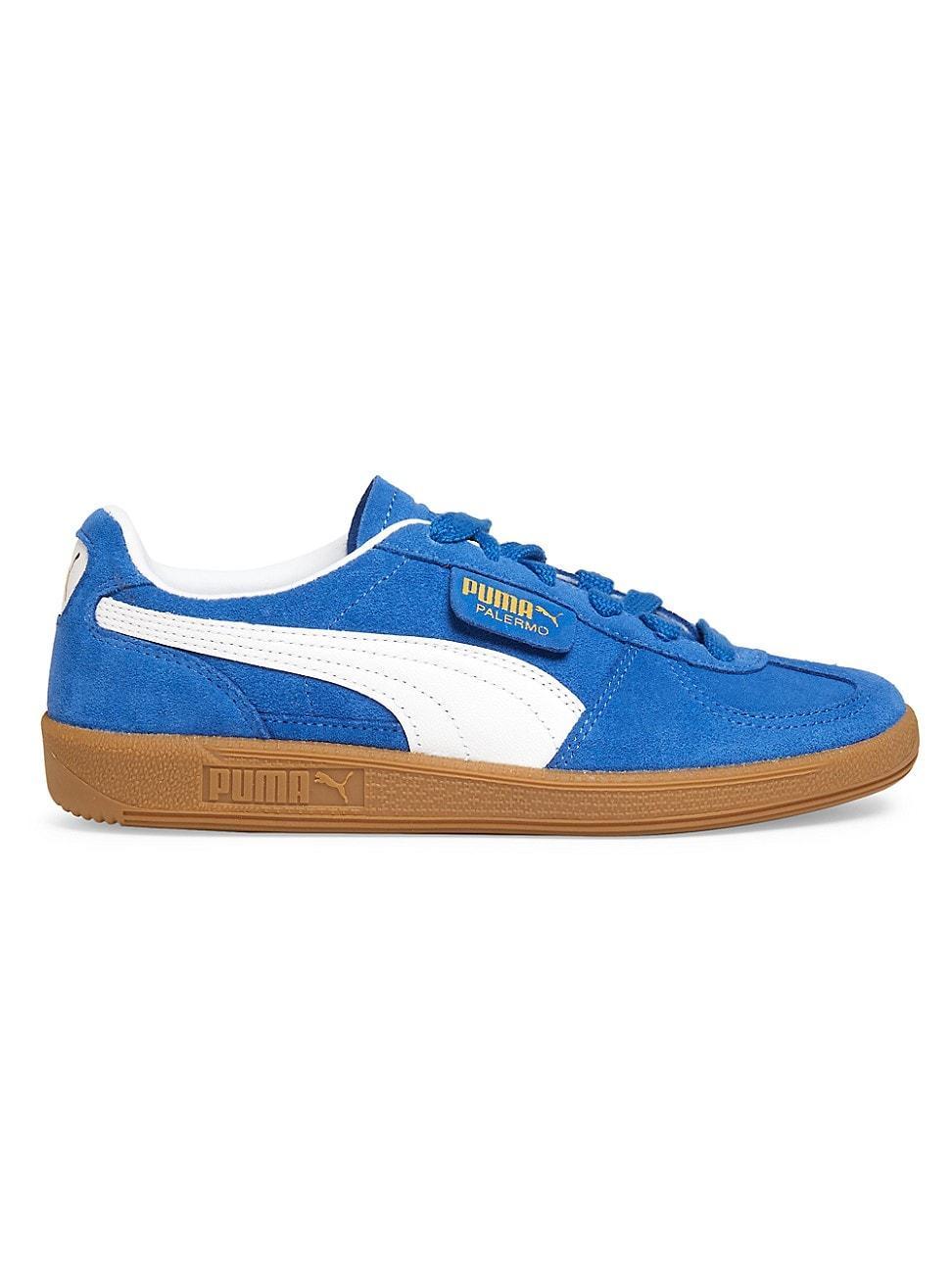 Puma Womens Palermo Leather Casual Sneakers from Finish Line - Light Blue Product Image