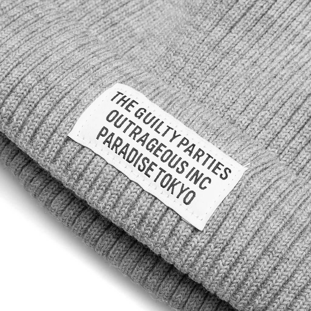 Wool Knit Watch Cap Type-1 - Grey Product Image