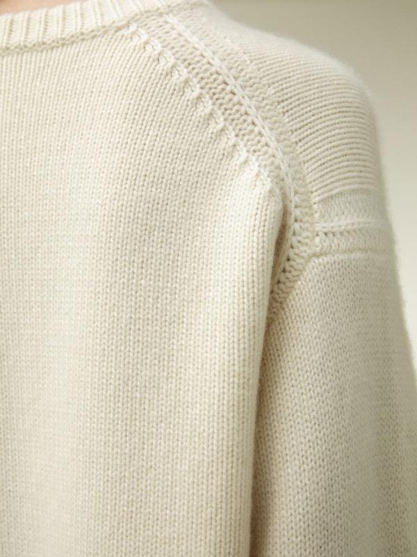 Boxy Crewneck Cashmere Sweater Product Image