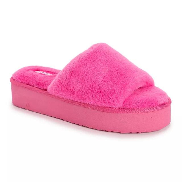 Womens MUK LUKS Platform Slide Slippers Product Image