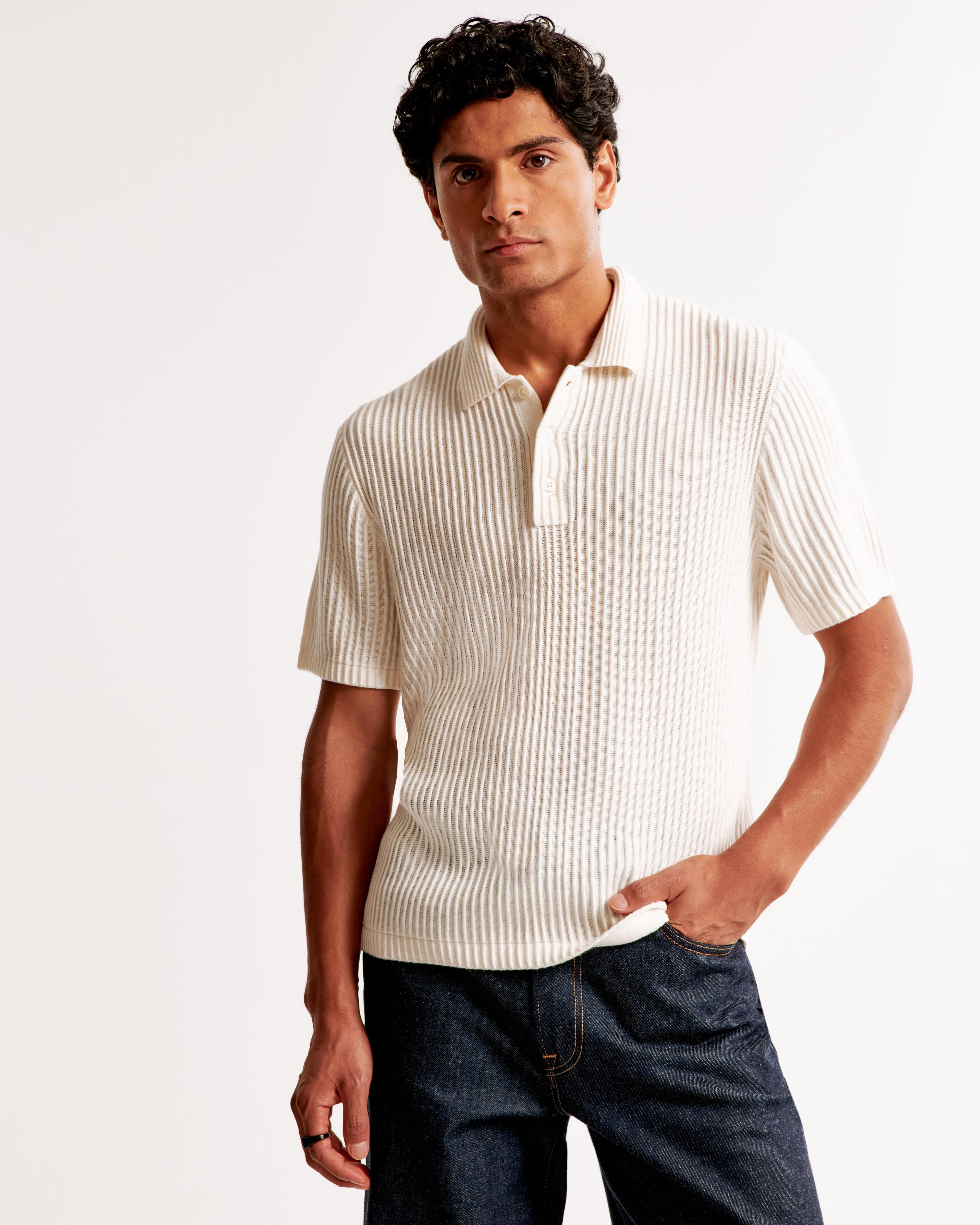 Plisse 3-Button Sweater Polo Product Image