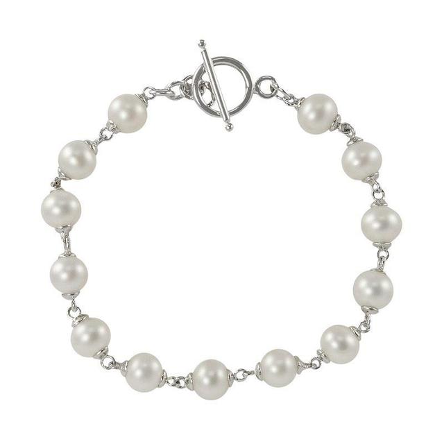 Sterling Silver Freshwater Cultured Pearl Bracelet, Womens Product Image