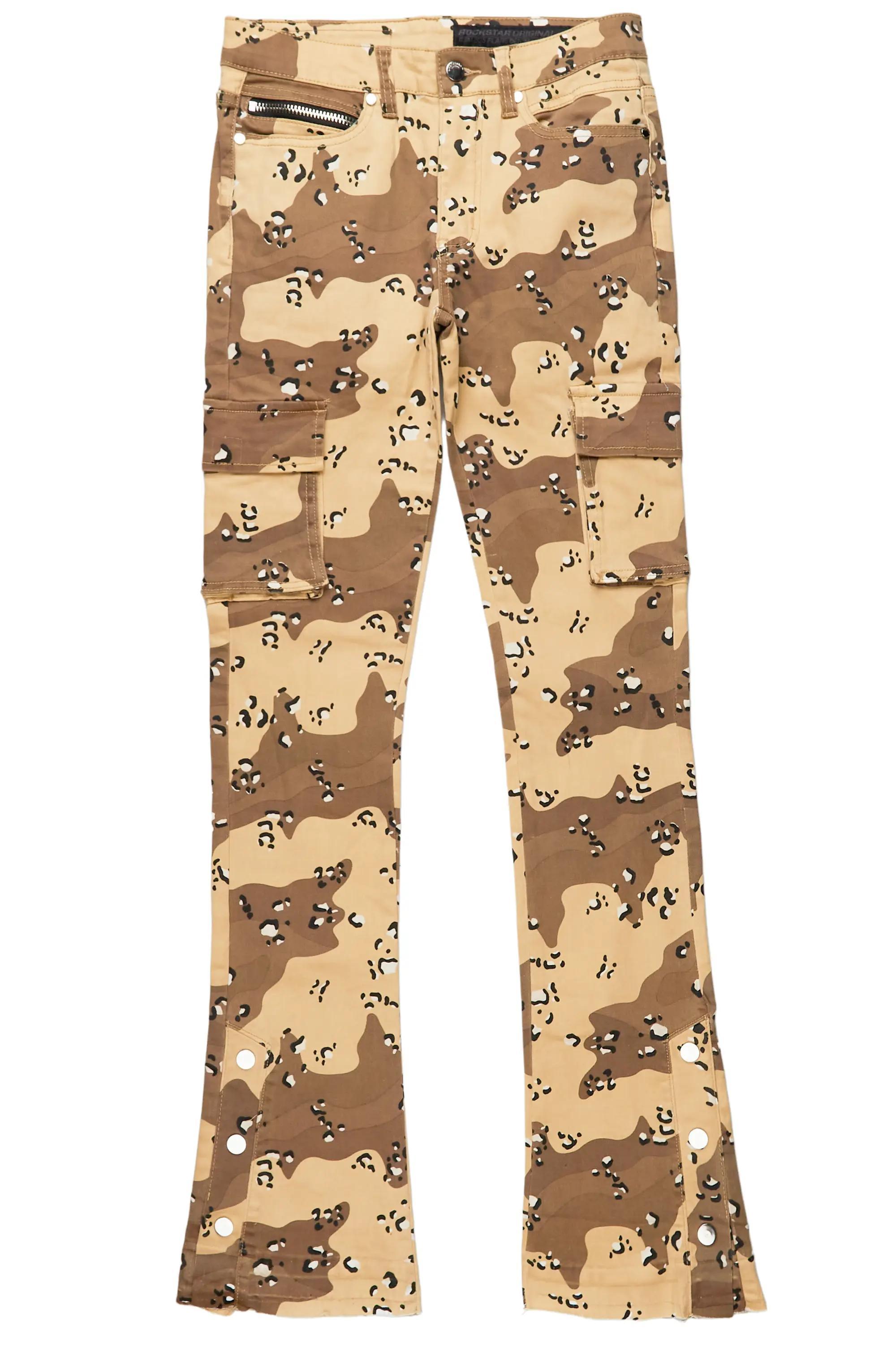 Waage Desert Camo Cargo Stacked Flare Jean Male Product Image