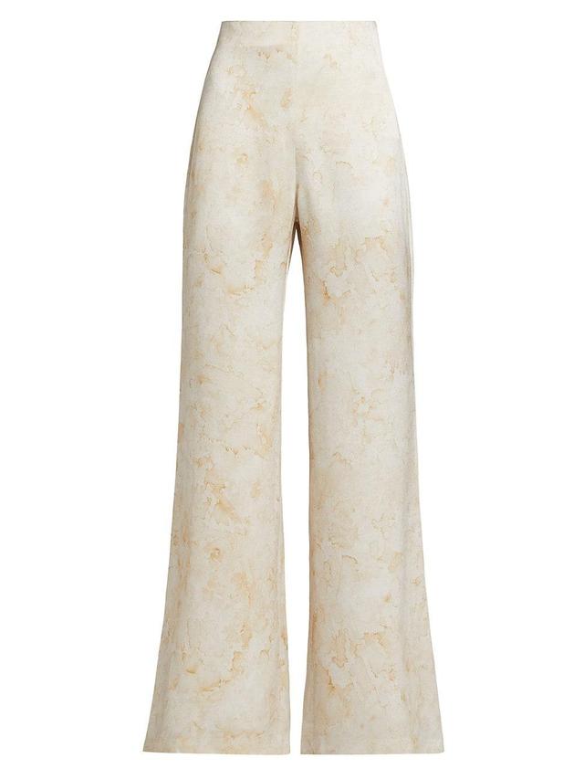 Womens Palermo Watercolor Wide-Leg Pants Product Image