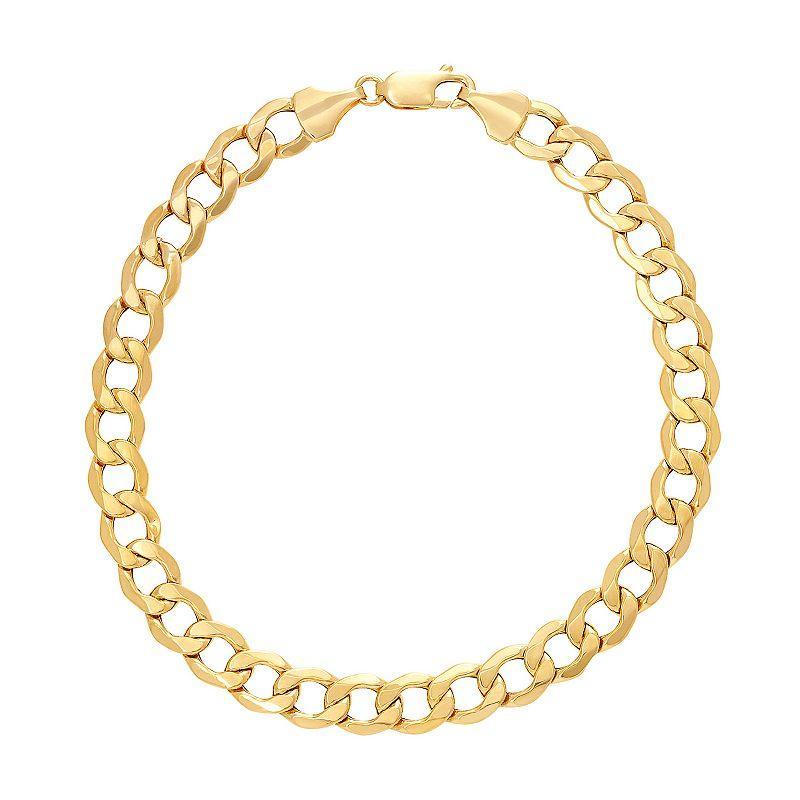 Everlasting Gold Mens 10k Gold Curb Chain Bracelet Product Image