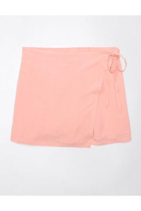 AE Linen-Blend Faux Wrap Skort Womens Product Image