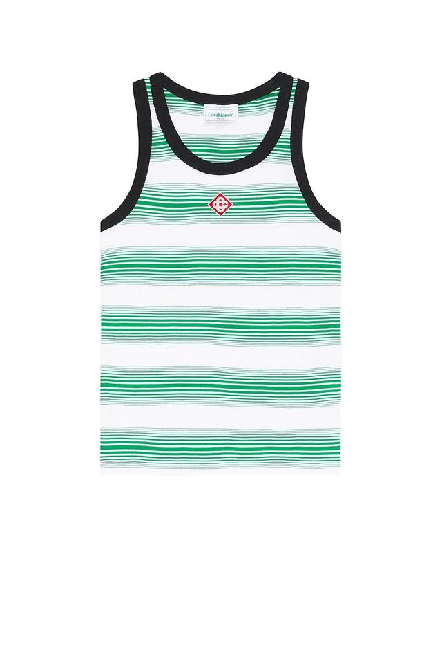 Casablanca Logo Stripe Ringer Tank in Multi Product Image