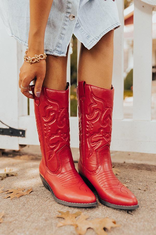 The Garth Faux Leather Cowboy Boot Product Image