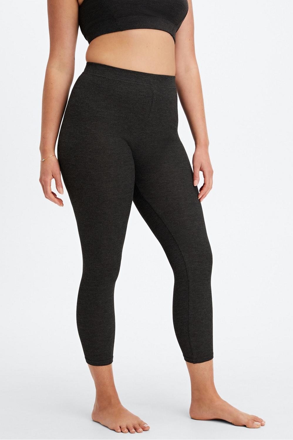 Fabletics RestoreKnit Ultra High-Waisted 7/8 Womens black Size XXL Product Image