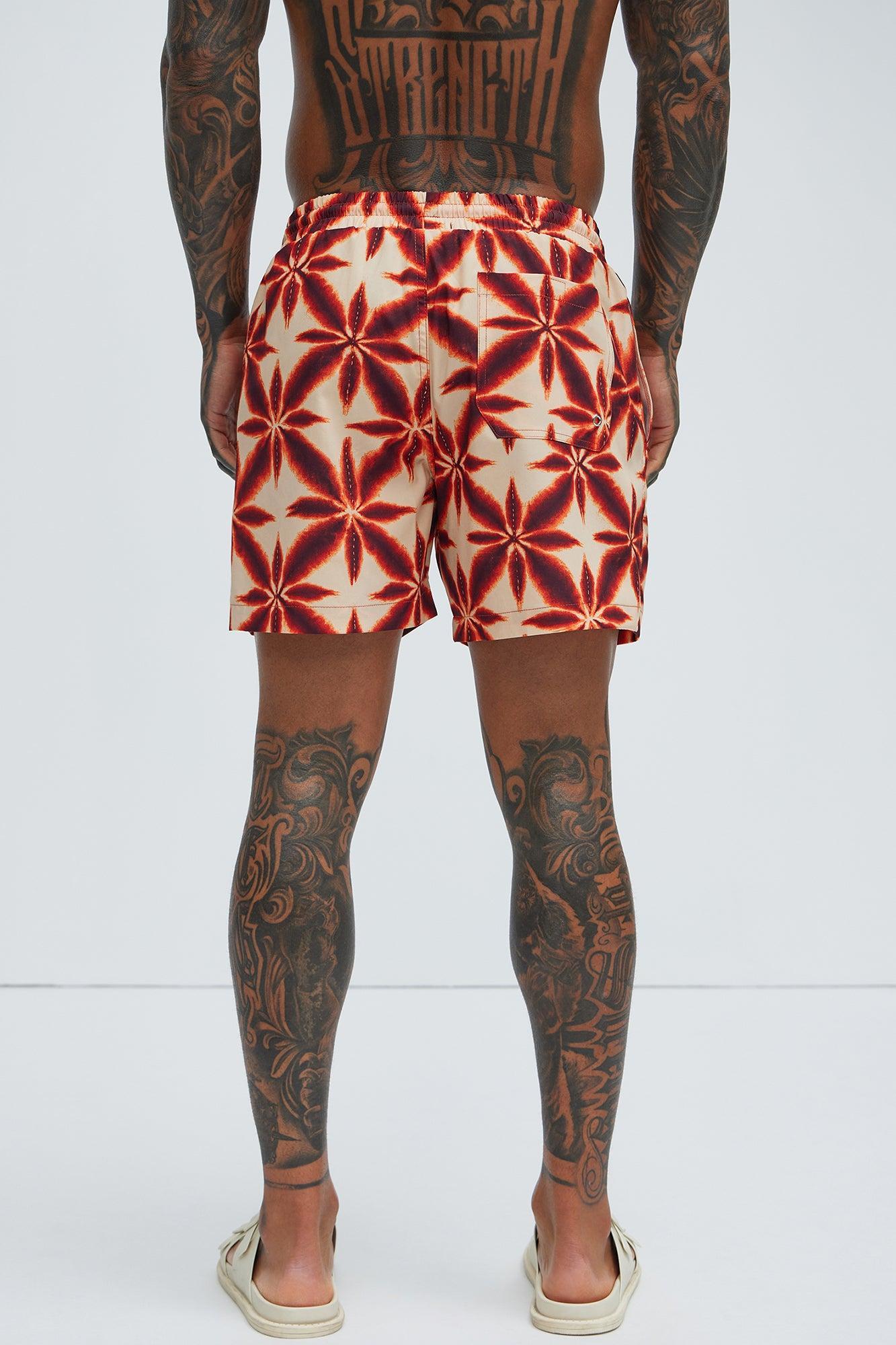 Dorian Swim Trunks - Orange/combo Product Image