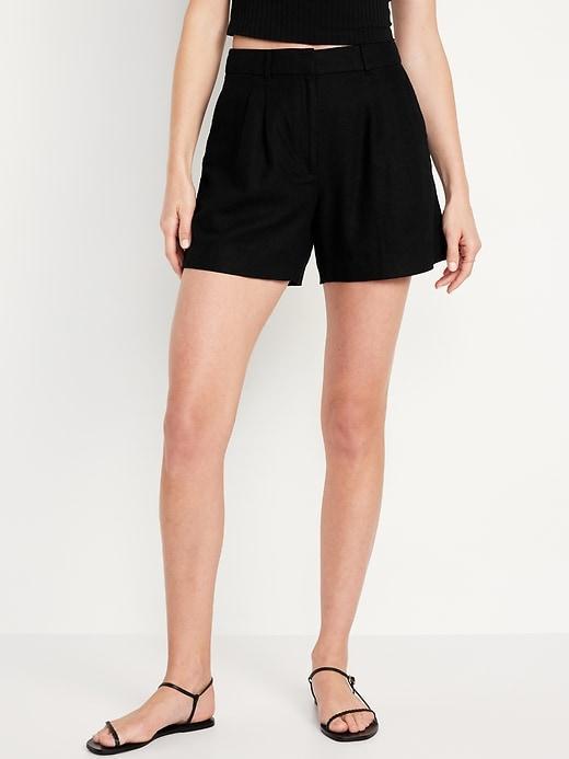 Extra High-Waisted Taylor Trouser Shorts -- 5-inch inseam product image