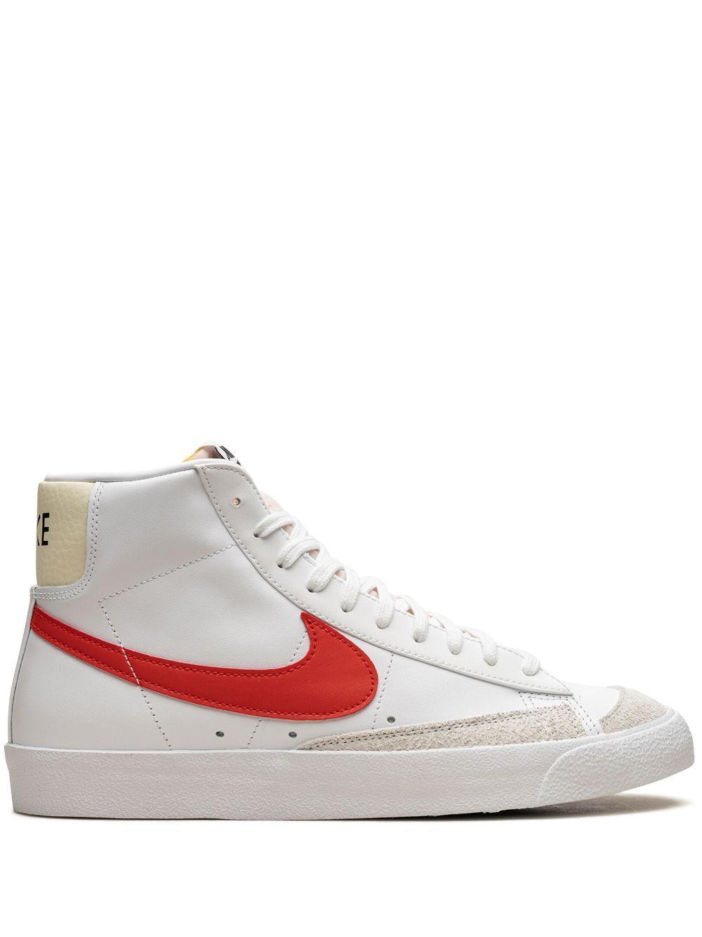 NIKE Blazer Mid '77 Vintage "white/picante Red" Sneakers In White/coconut Milk/white/picante Red Product Image