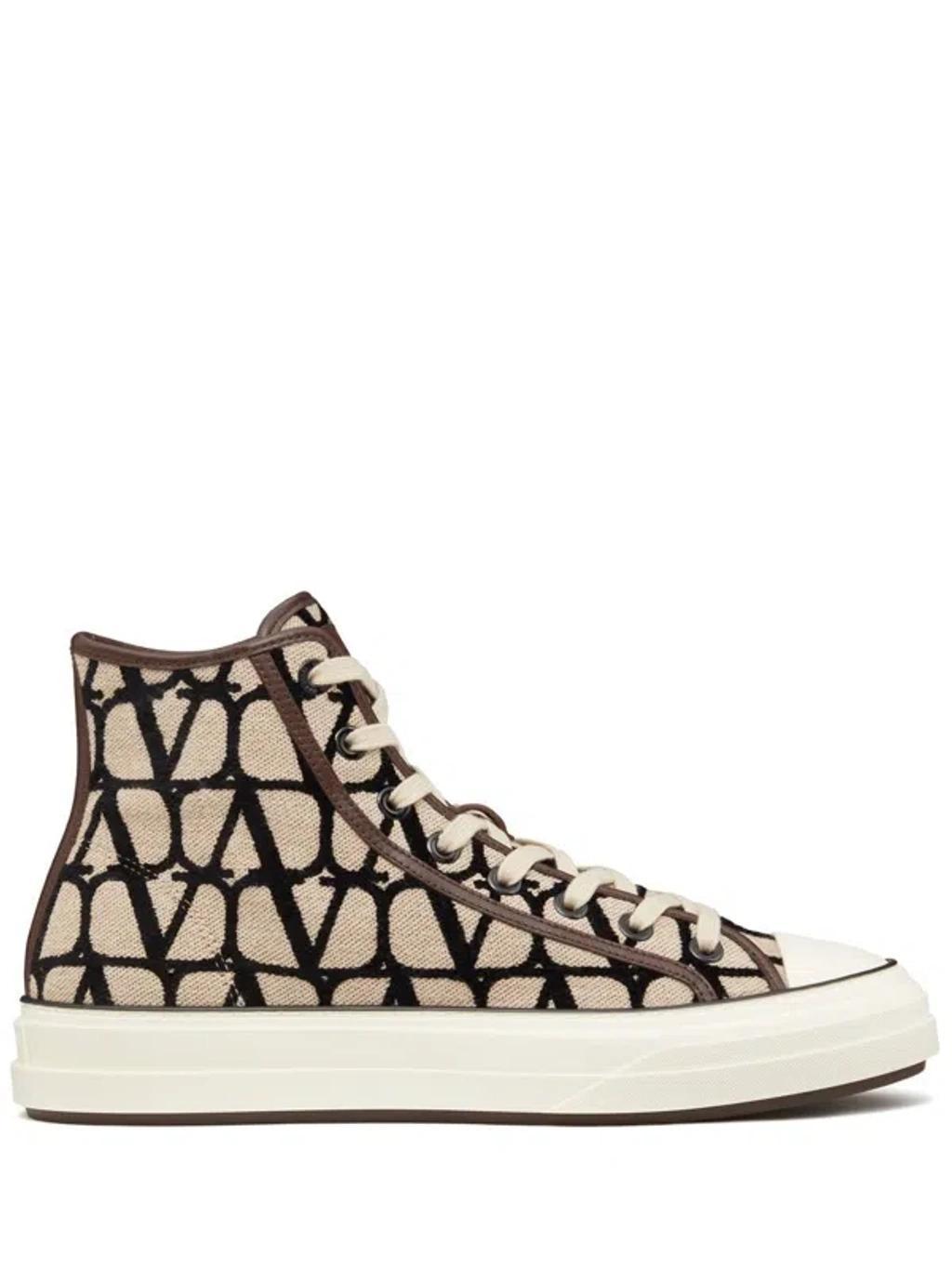 Men's Totaloop Toile Iconographe Sneakers In Beige Product Image