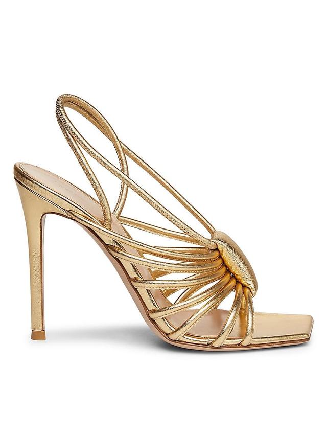 Womens 105MM Metallic Leather Strappy Sandals Product Image