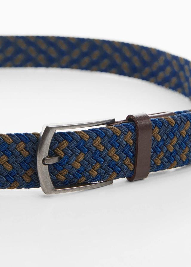 MANGO MAN - Braided elastic colored belt khakiMen Product Image