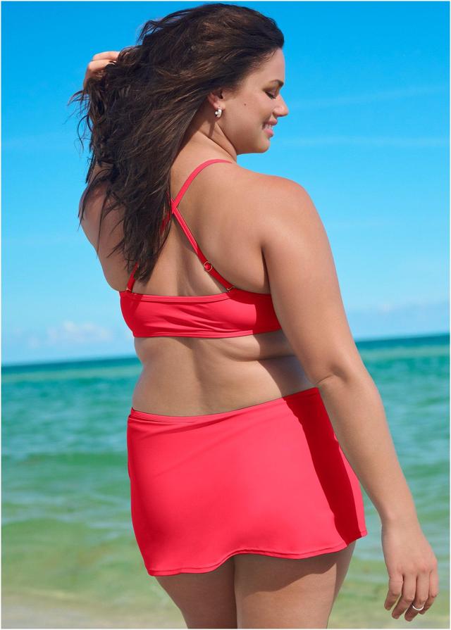 Skirted Ring Bikini Bottom - Sweet Red Product Image