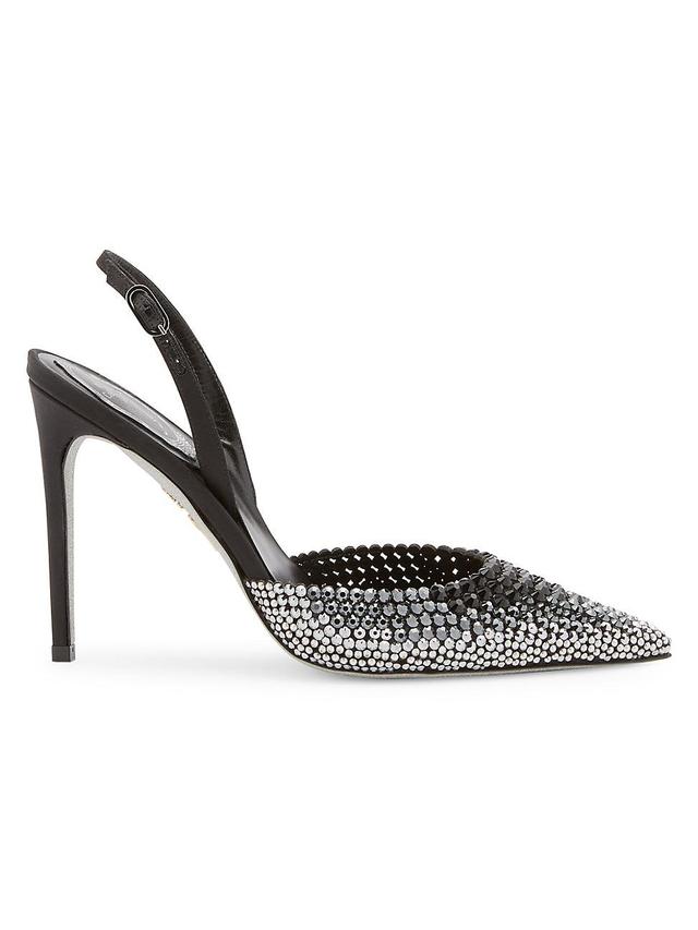 Womens 105MM Crystal Slingback Pumps Product Image