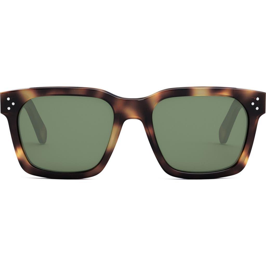 CELINE Bold 3 Dots 54mm Geometric Sunglasses In Brown Product Image