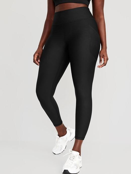 High-Waisted PowerSoft Rib Leggings Product Image