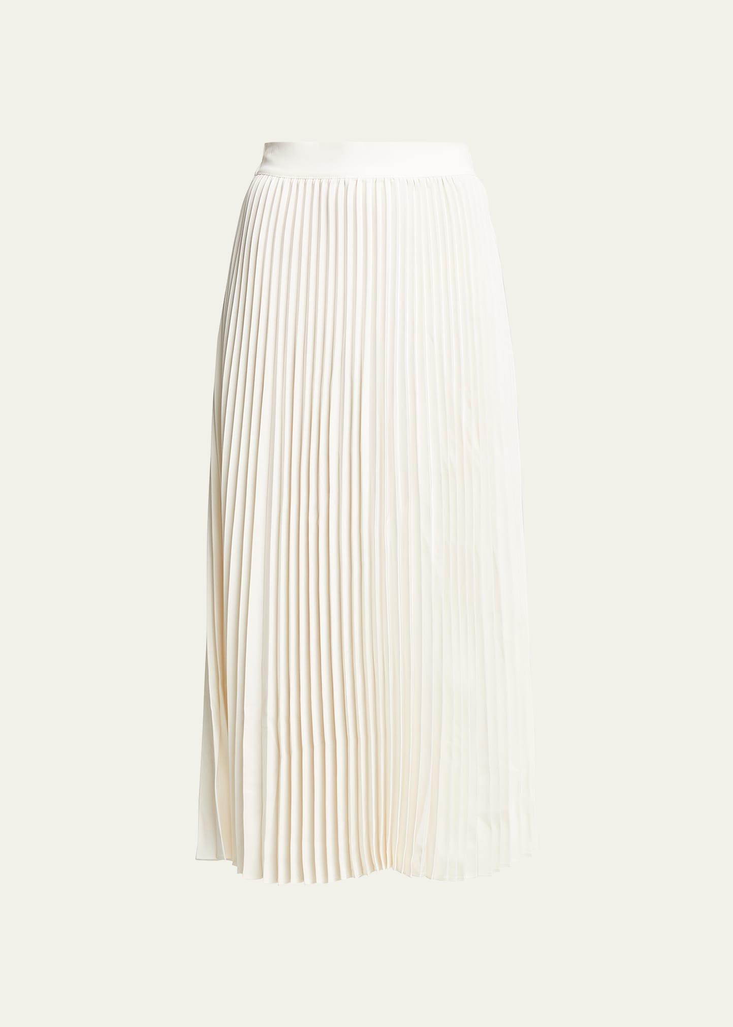 Womens Essentials Elastic-Waist Pleated Skirt Product Image