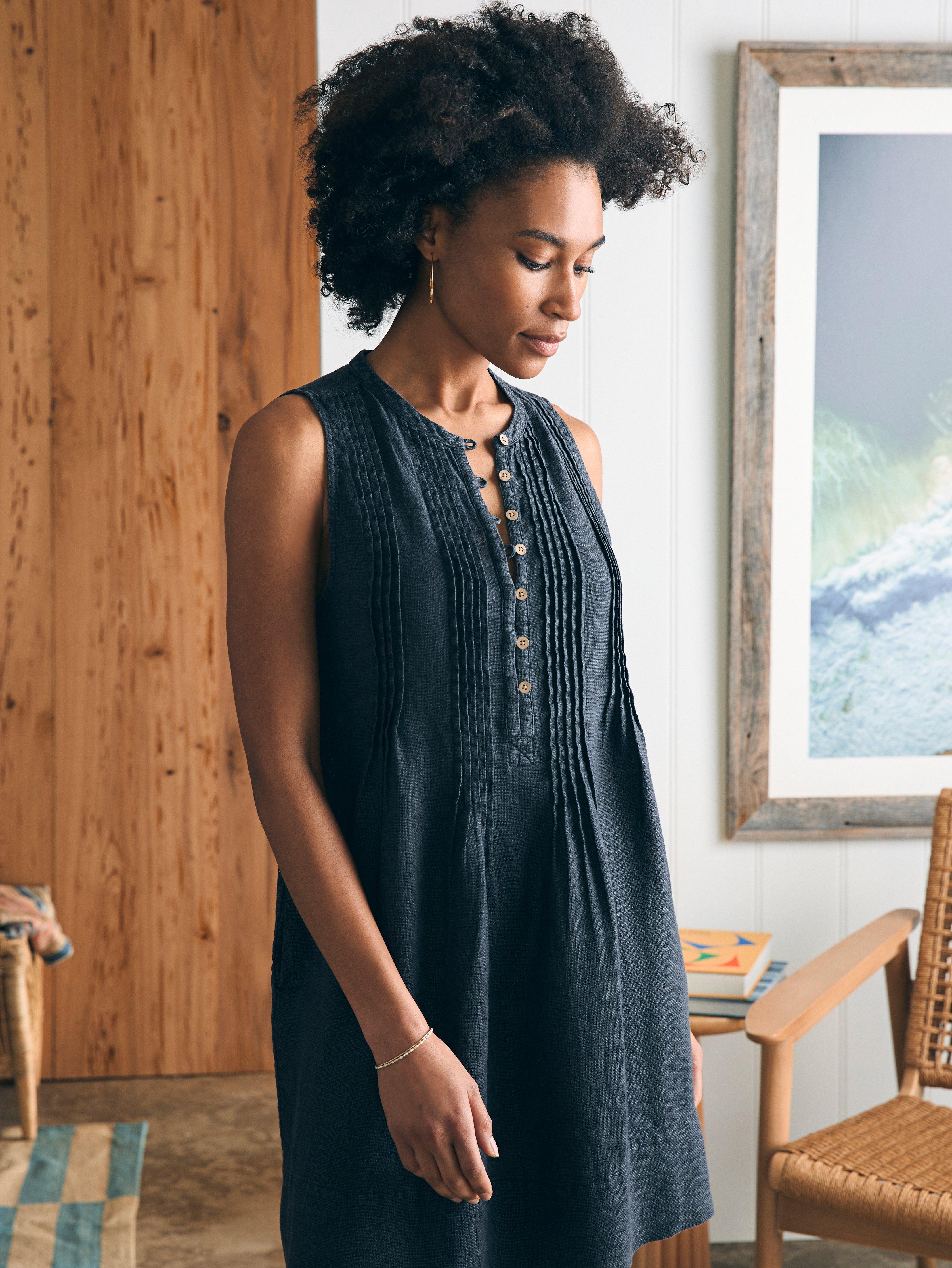 Isha Basketweave Dress - Washed Black Female Product Image