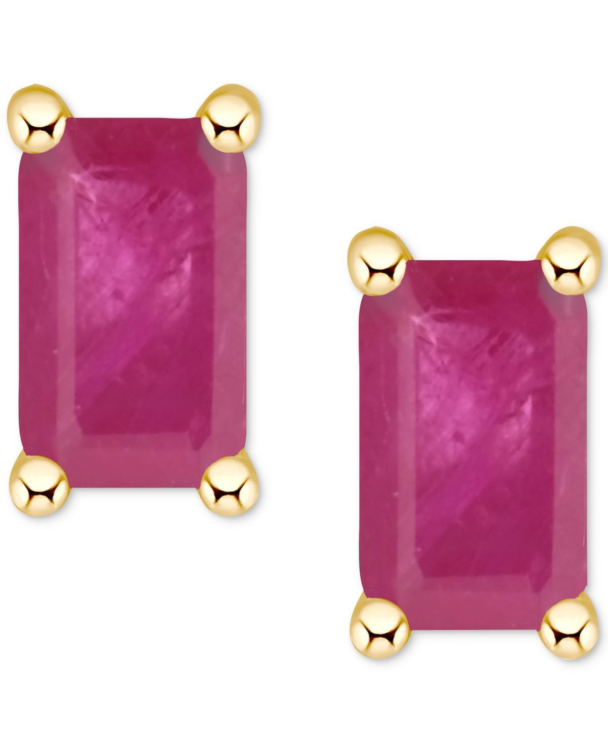 Tanzanite Stud Earrings (1/2 ct. t.w.) in 14k Gold (Also in Emerald, Ruby & Sapphire) Product Image