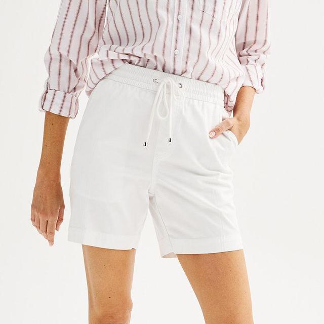 Womens Croft & Barrow Drawcord Pull-On Utility Shorts Product Image