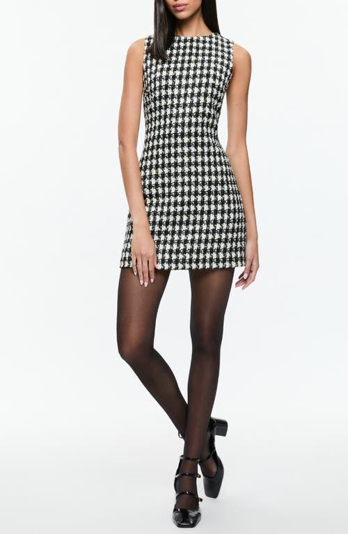 ALICE AND OLIVIA Clyde Aline Shift Dress In Black/white Product Image