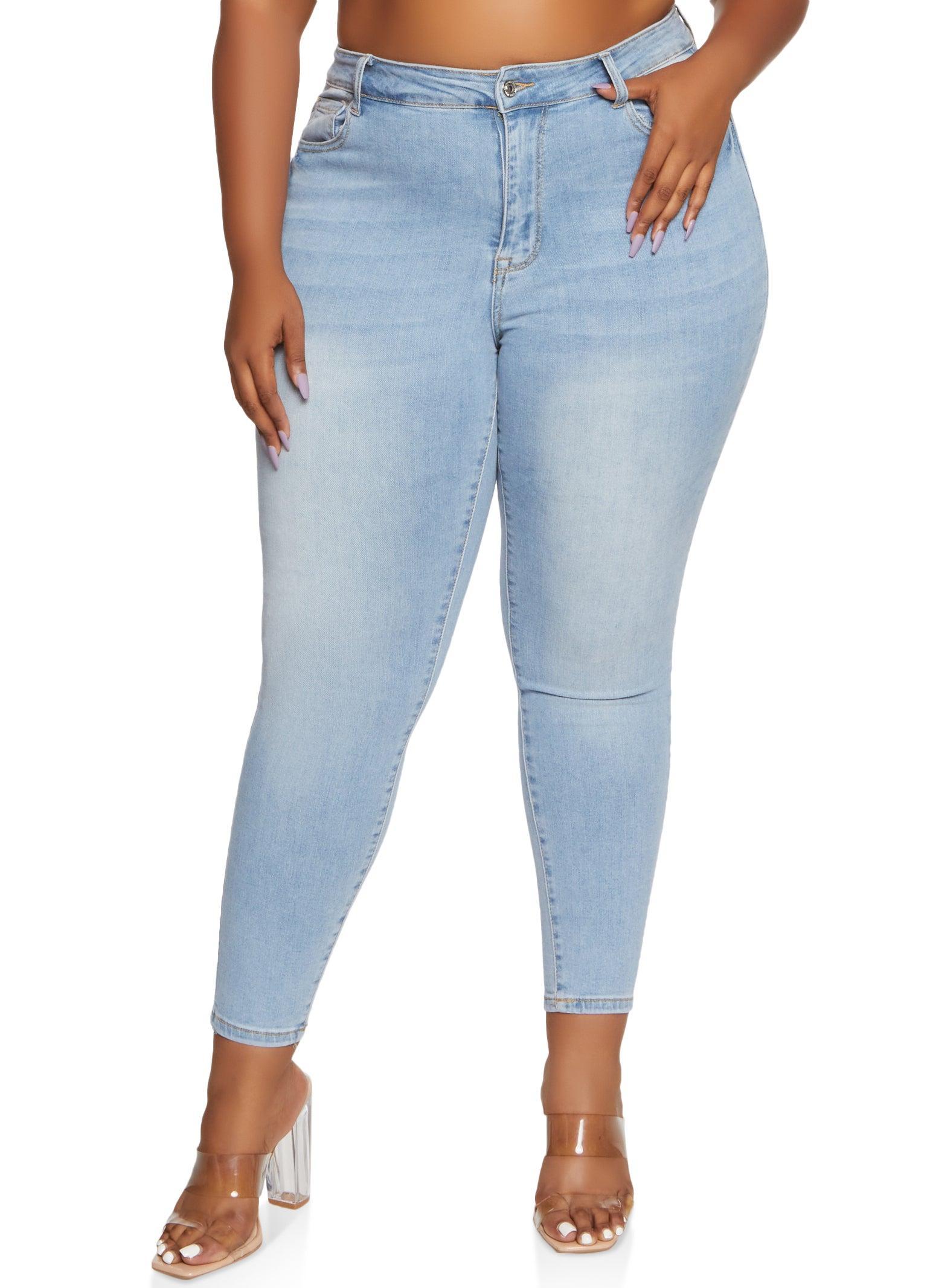 Womens Plus Size WAX Basic High Waist Skinny Jeans Product Image