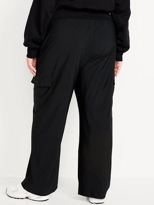 High-Waisted SleekTech Wide-Leg Cargo Pants Product Image