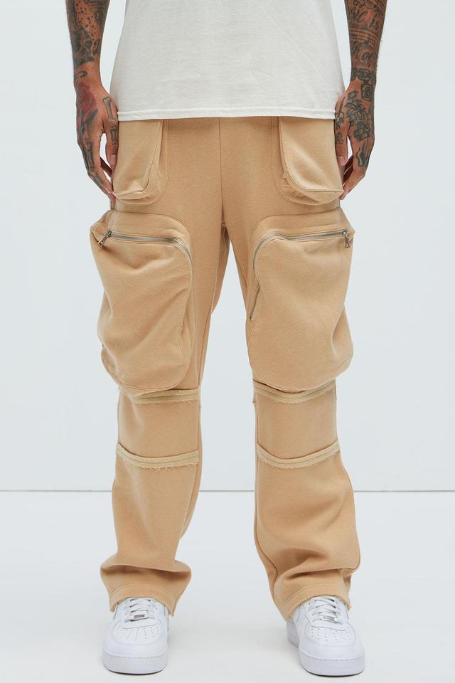 Nathan Cargo Sweatpants - Cream Product Image