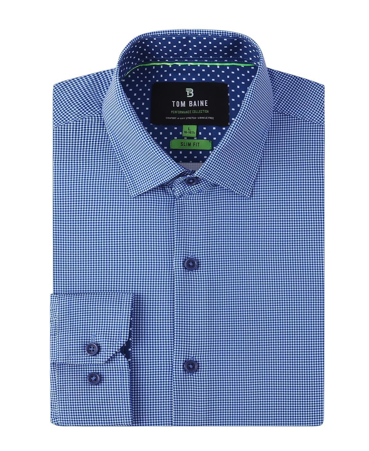 Tom Baine Mens Geometric Performance Stretch Button Down Dress Shirt Product Image