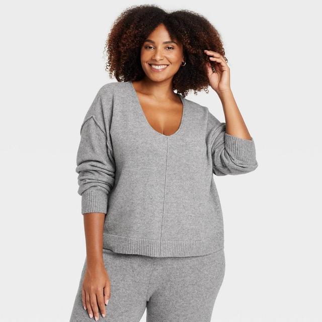 Womens Pullover Pajama Sweater - Auden Heathered 4X Product Image