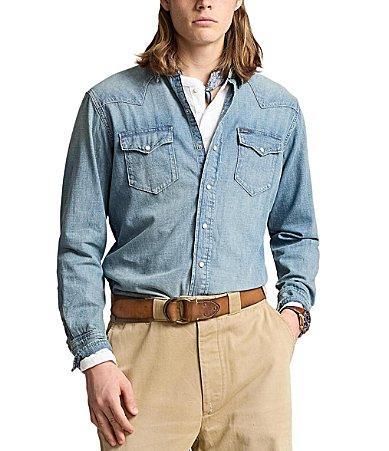 Mens Icon Western Denim Shirt Product Image