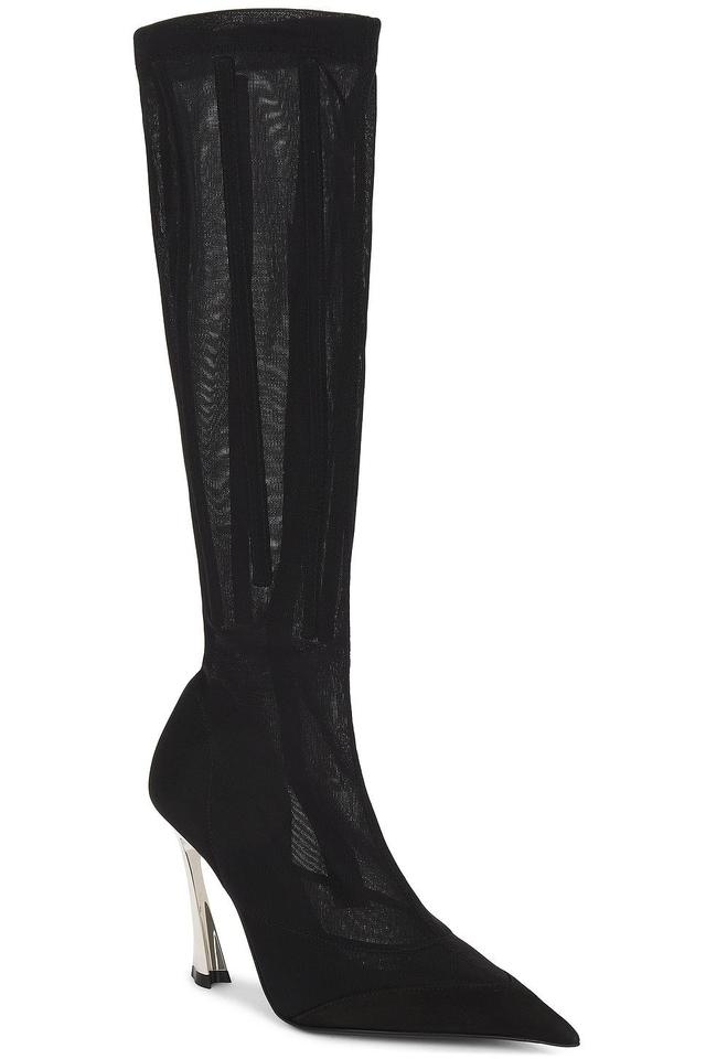 MUGLER Knee High Boot In Black Product Image