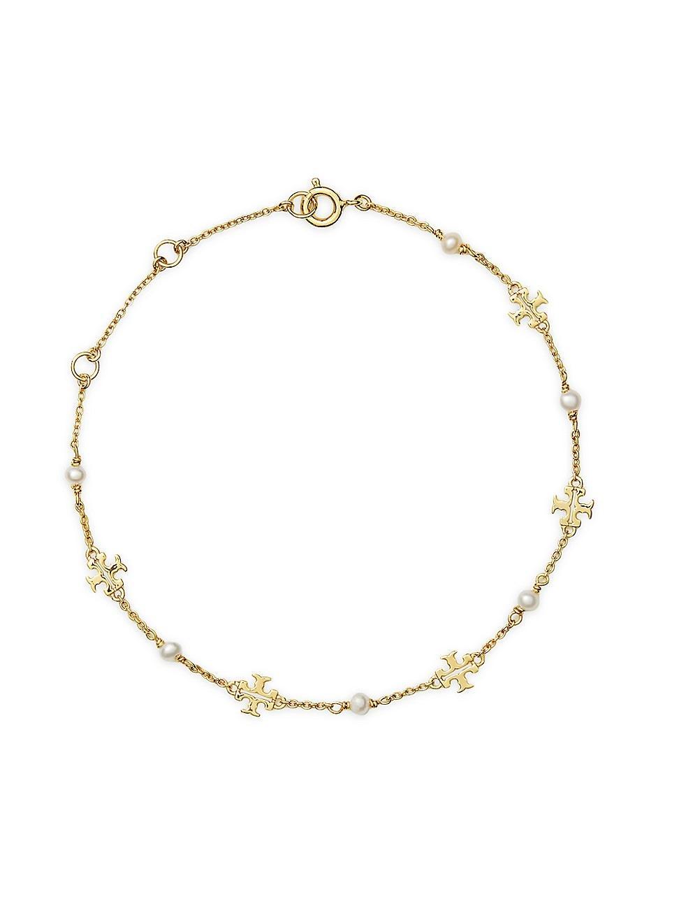 Womens Kira 18K-Gold-Plated & Cultured Pearl Bracelet Product Image