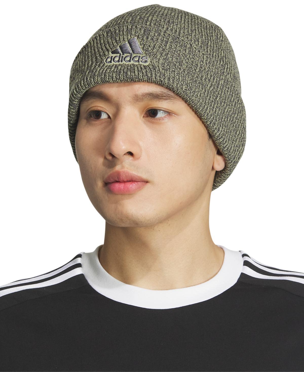 adidas Team Issue Fold Beanie (Heather Grey/White F23) Beanies Product Image