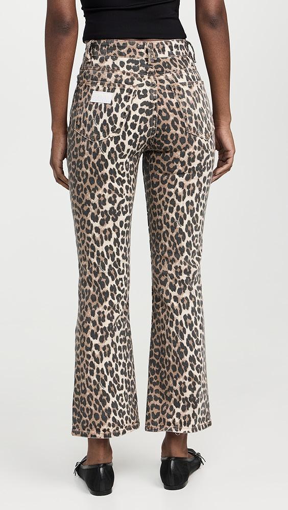 GANNI Print Denim Betzy Cropped Jeans | Shopbop Product Image