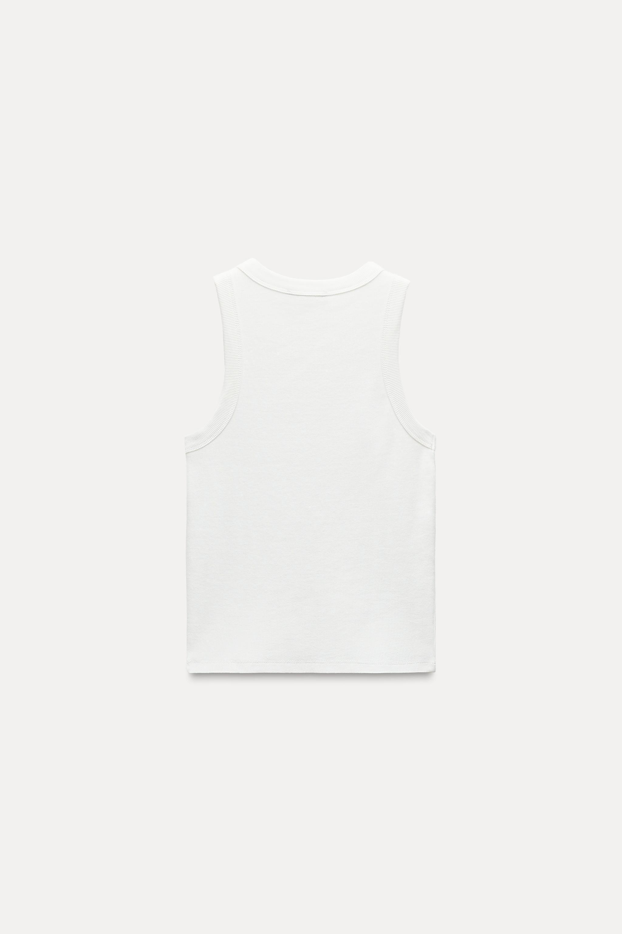 SLEEVELESS RIB JEWEL T-SHIRT Product Image